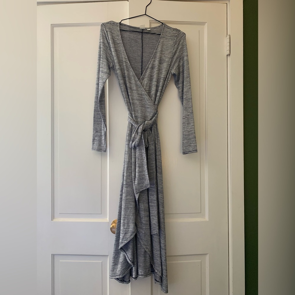 Long sleeve wrap dress